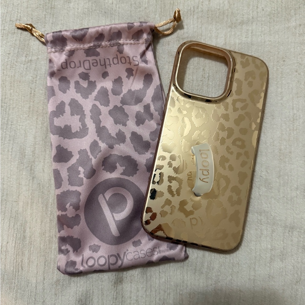 Loopy Gold Leopard Case - iPhone 14 Pro Max